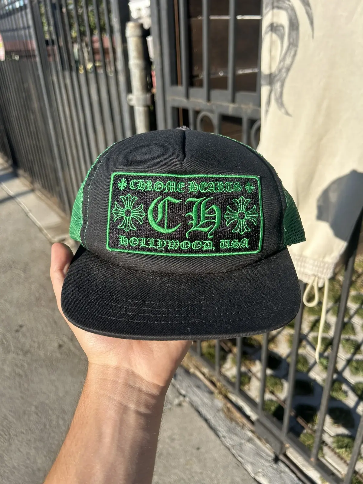Chrome Hearts Hollywood USA trucker hat