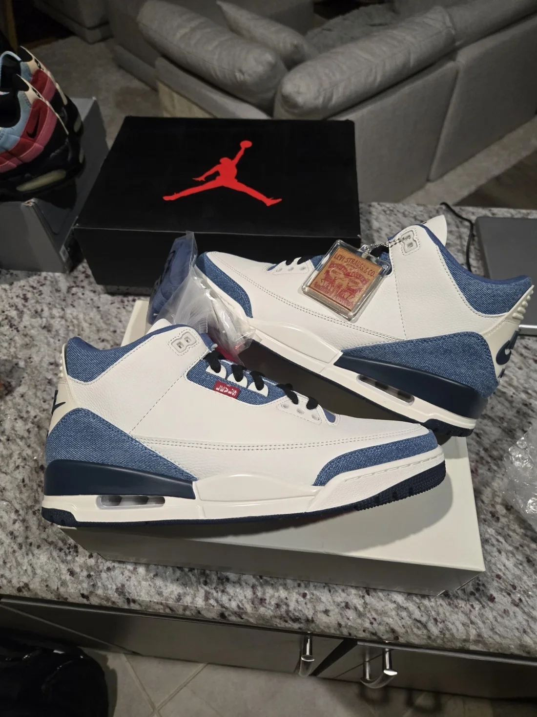 Air Jordan 3 Levi's denim collaboration sneakers