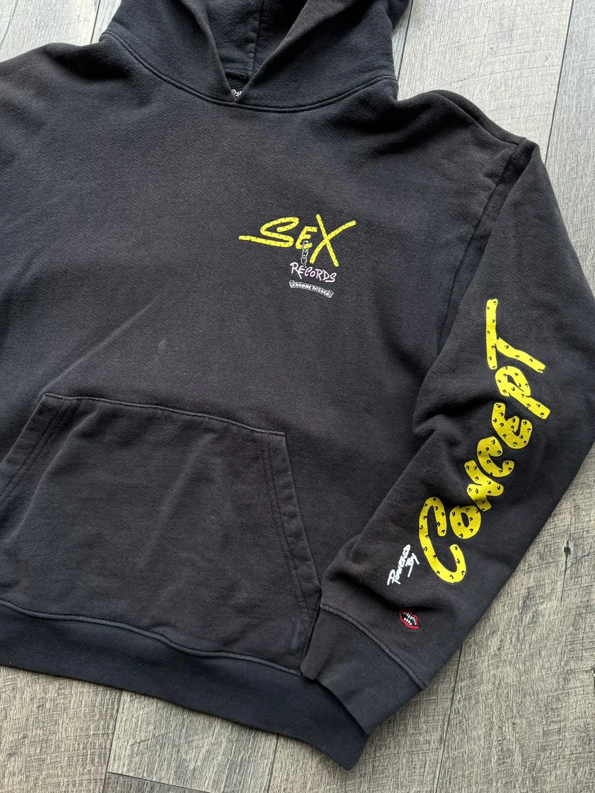 Chrome Hearts x Matty Boy Sex Records hoodie with Concept sleeve lettering