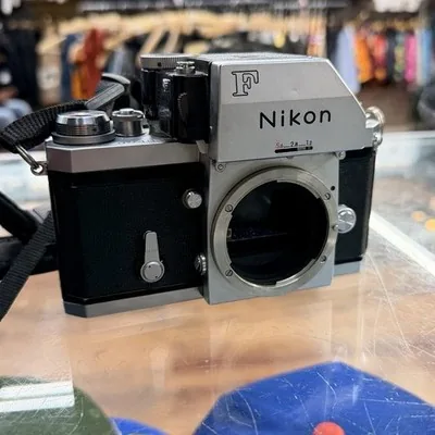 Nikon F 35mm film camera body on the counter at East Village Buyers
