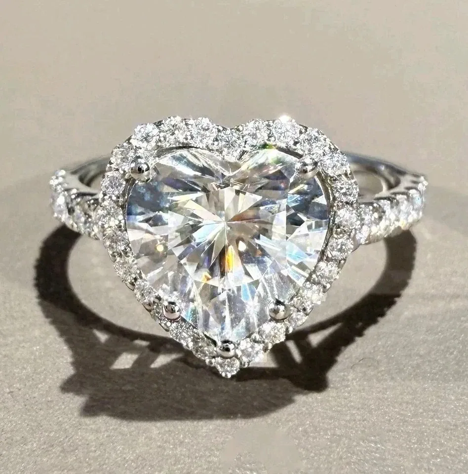 Sterling silver ring being checked before testing
