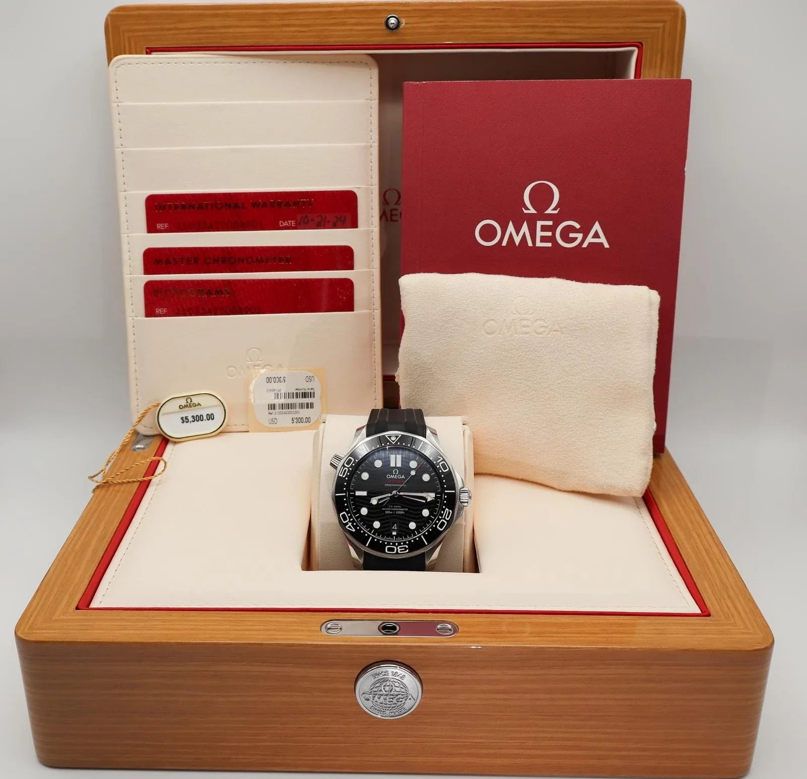 Omega Seamaster Diver 300M watch with box and papers