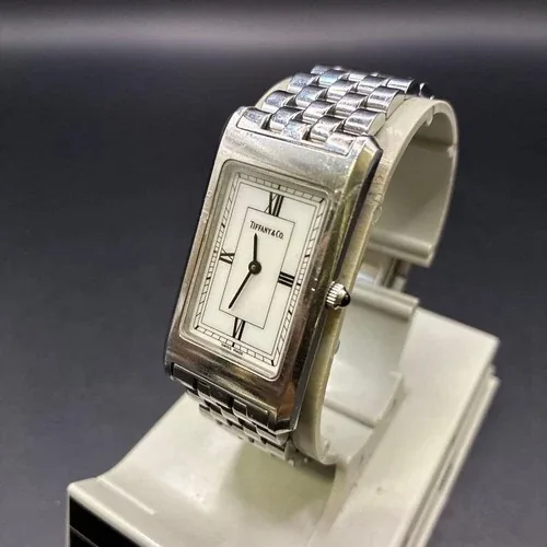 Tiffany and Co stainless steel tank watch